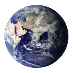 Image of Earth, the third planet from the Sun with life-supporting conditions